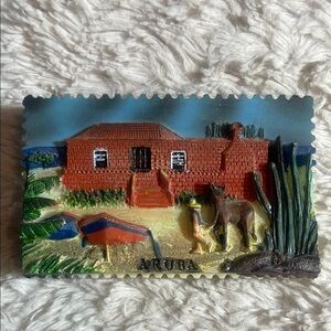 Aruba Souvenir Magnet with Red House